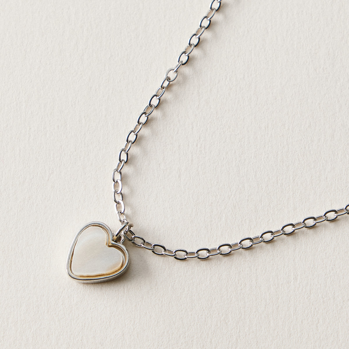 Heart Charm Chain Anklet – Minimal White Heart Anklet