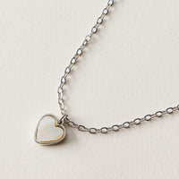 Heart Charm Chain Anklet – Minimal White Heart Anklet