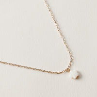 Flower Charm Chain Anklet – Minimal White Flower Anklet