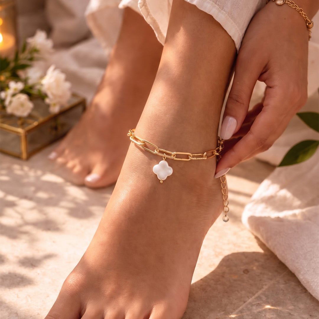 MOP Charm Chain Linked Anklet