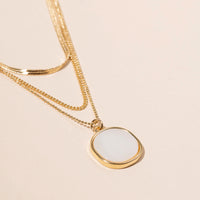 Round Charm Layered Necklace