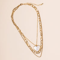 Heart Charm Layered Necklace