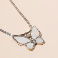 Butterfly Charm Short Necklace