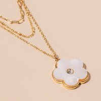 Floral Charm Layered Necklace