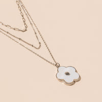 Floral Charm Layered Necklace
