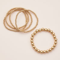 Copper Coated Beaded Stretch Bracelet Set – Stackable & Stylish