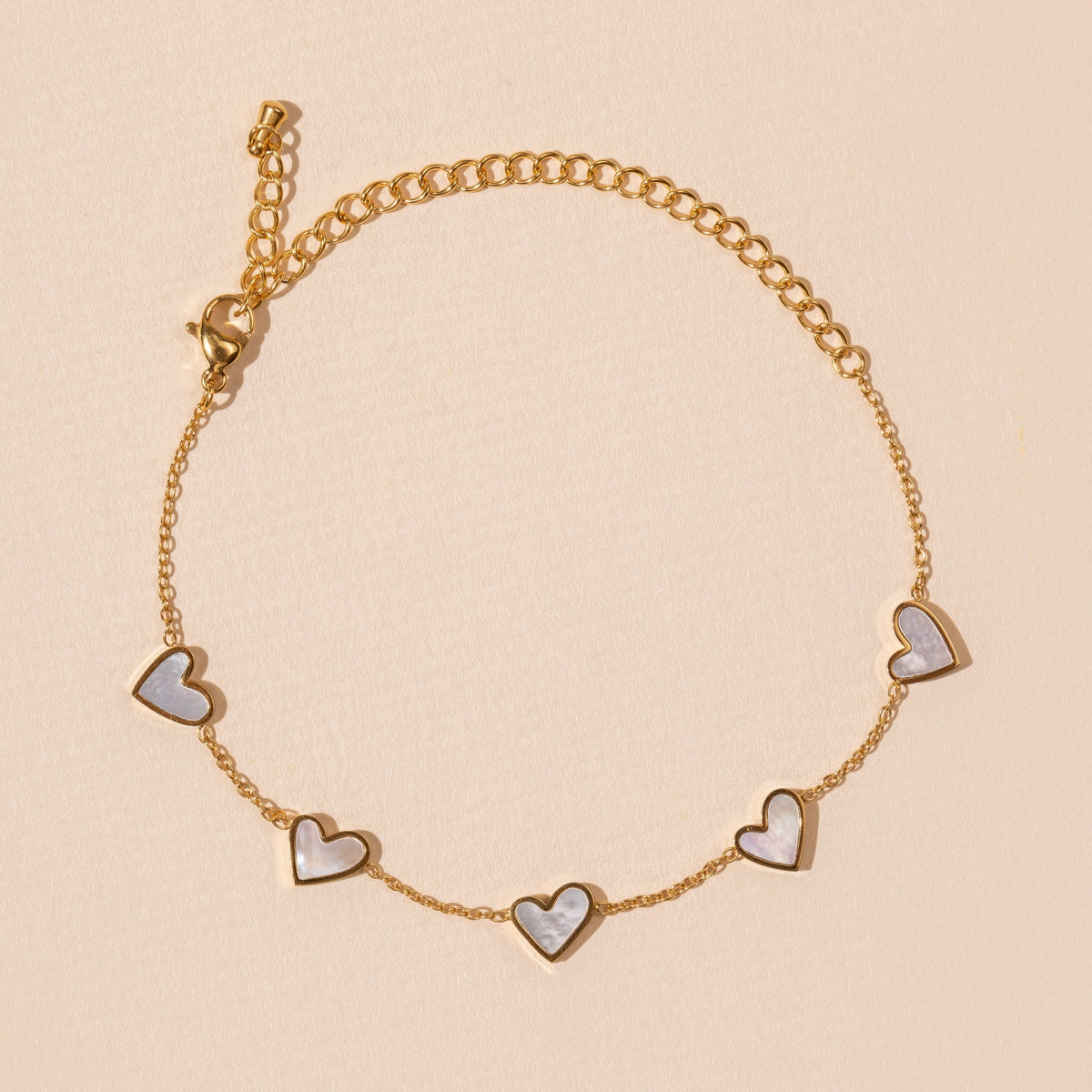 Heart Charms Stainless Steel Bracelet