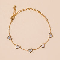 Heart Charms Stainless Steel Bracelet