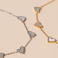 Heart Charms Stainless Steel Bracelet