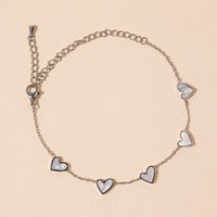 Heart Charms Stainless Steel Bracelet