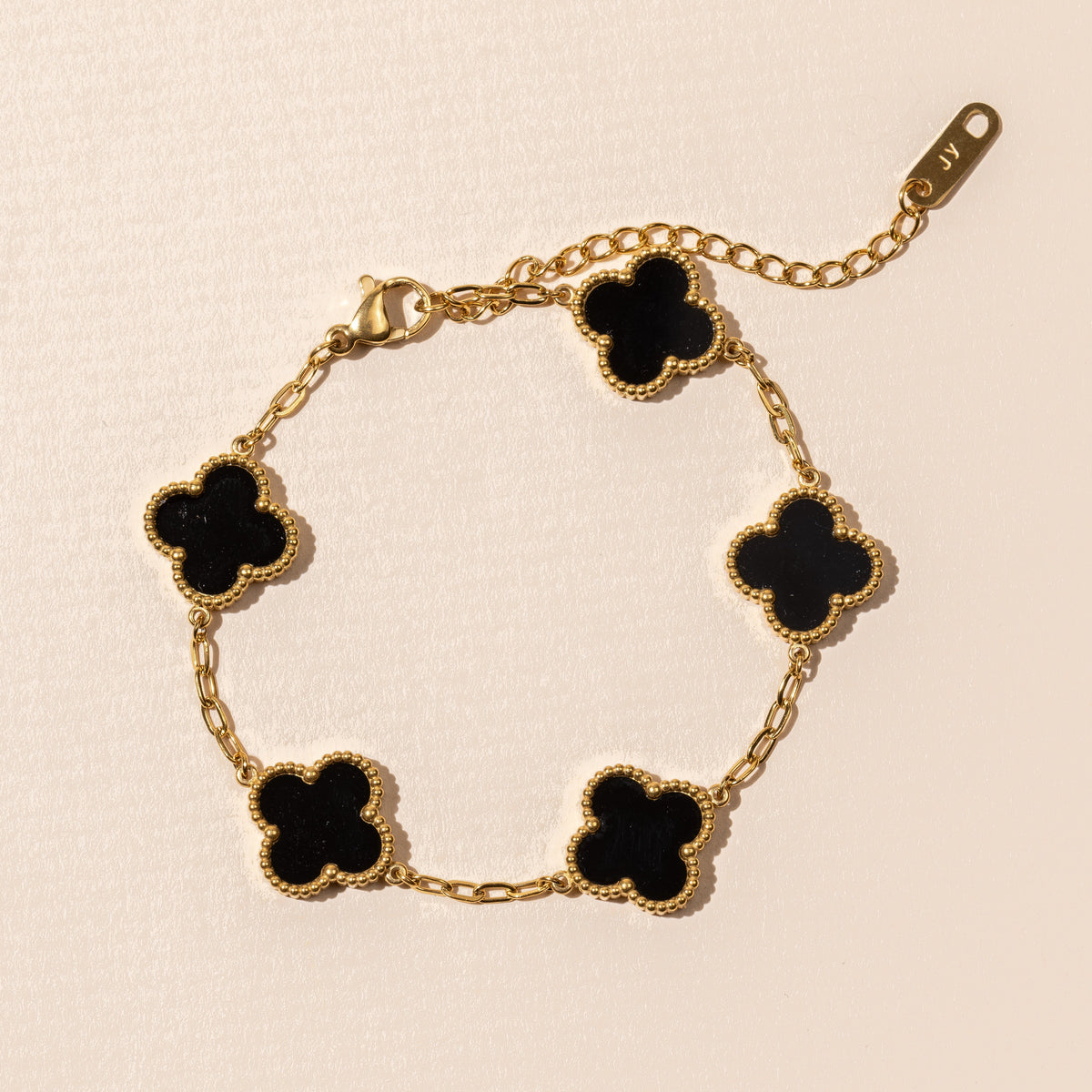 Floral Charms Stainless Steel Bracelet
