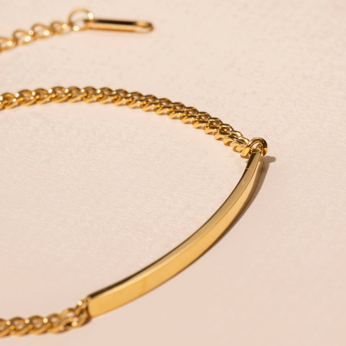 18K Gold Dipped Stainless Steel Chain Linked Bracelet