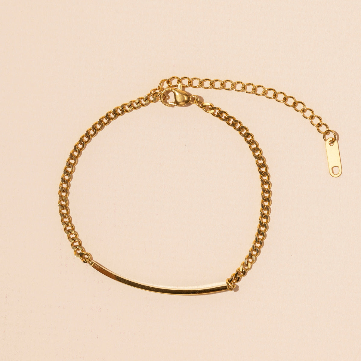 18K Gold Dipped Stainless Steel Chain Linked Bracelet