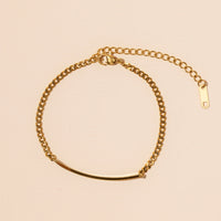 18K Gold Dipped Stainless Steel Chain Linked Bracelet