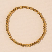 Beaded Gold Dip Stainless Steel Bracelet