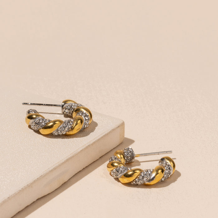 Twisted Open Hoop Earrings