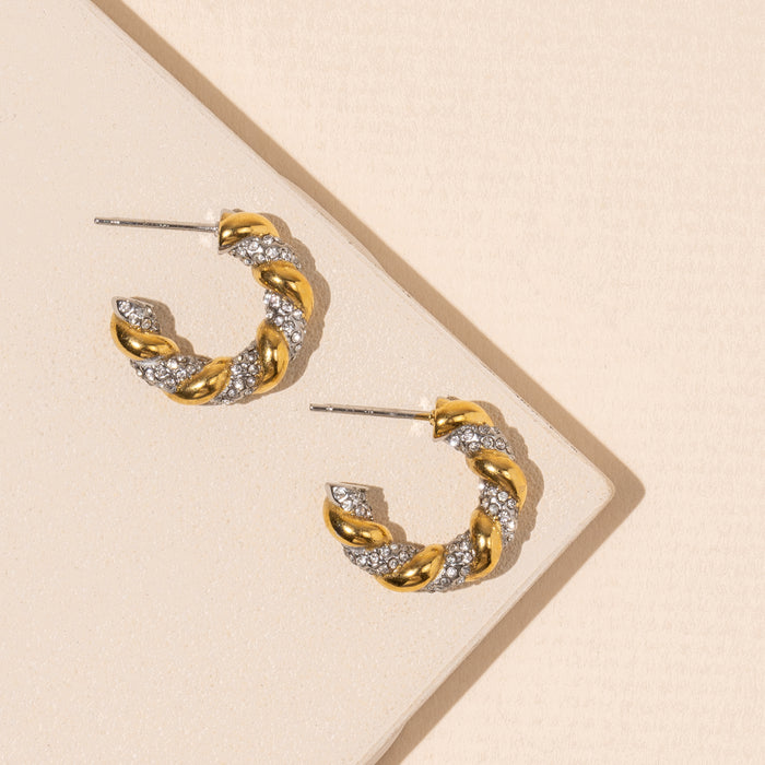 Twisted Open Hoop Earrings