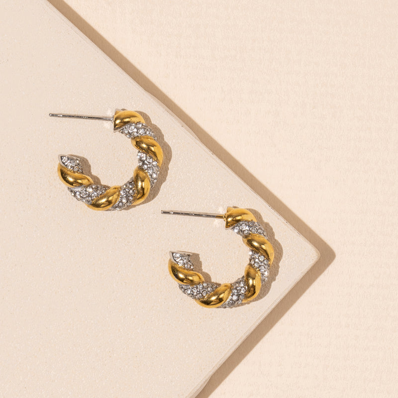 Twisted Open Hoop Earrings