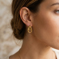 Stainless Steel Layered Link Drop Earrings – Polished