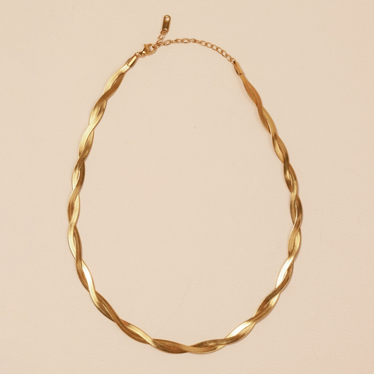 Twisted 18K Gold Dip Stainless Steel Necklace