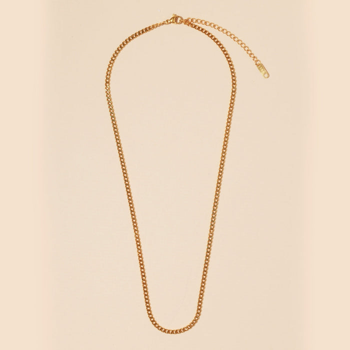 18K Gold Dip Stainless Steel Basic Necklace