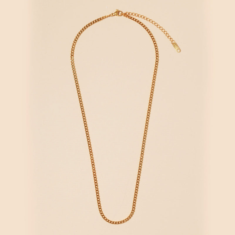 18K Gold Dip Stainless Steel Basic Necklace