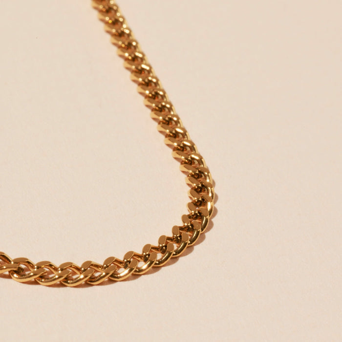 18K Gold Dip Stainless Steel Basic Necklace