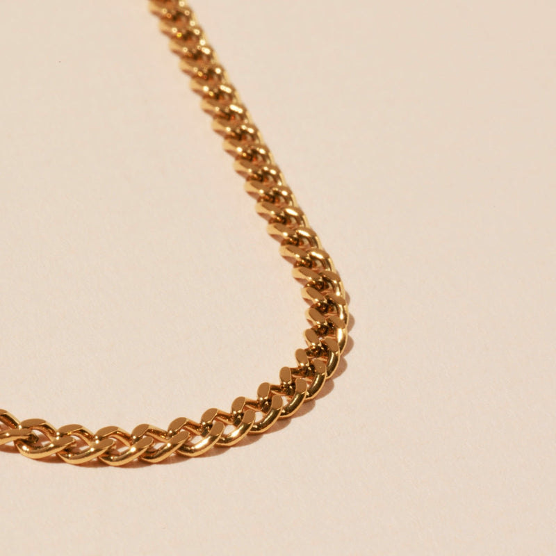 18K Gold Dip Stainless Steel Basic Necklace