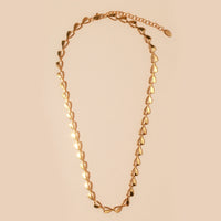 Hearts Linked 18K Gold Plated Stainless Steel Necklace