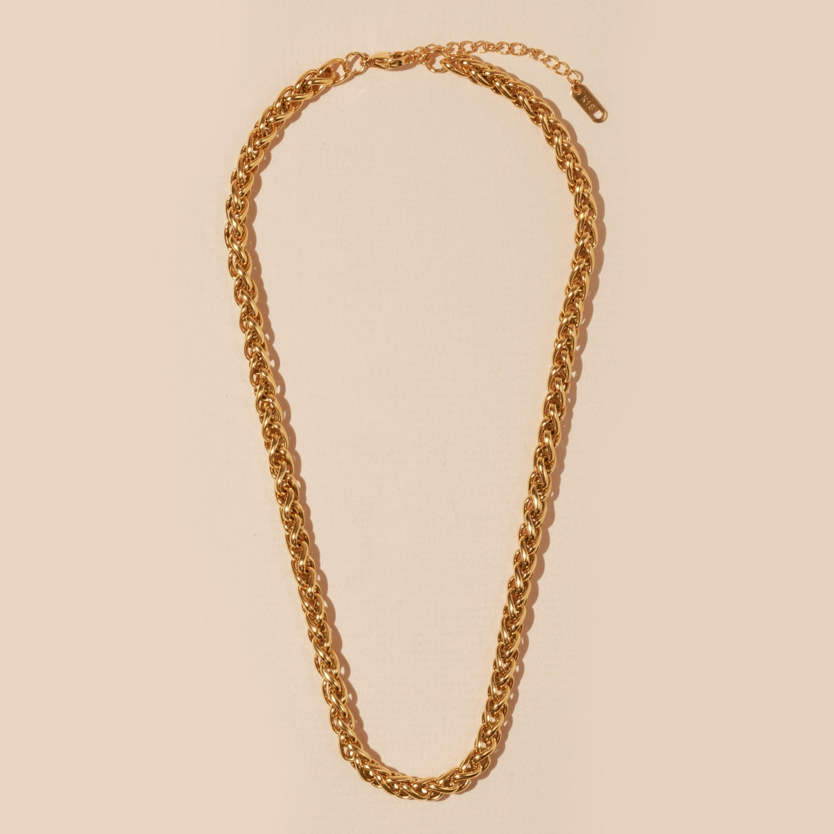 Chunky Linked 18K Gold Plated Stainless Steel Necklace