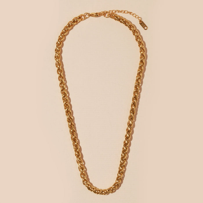 Chunky Linked 18K Gold Plated Stainless Steel Necklace