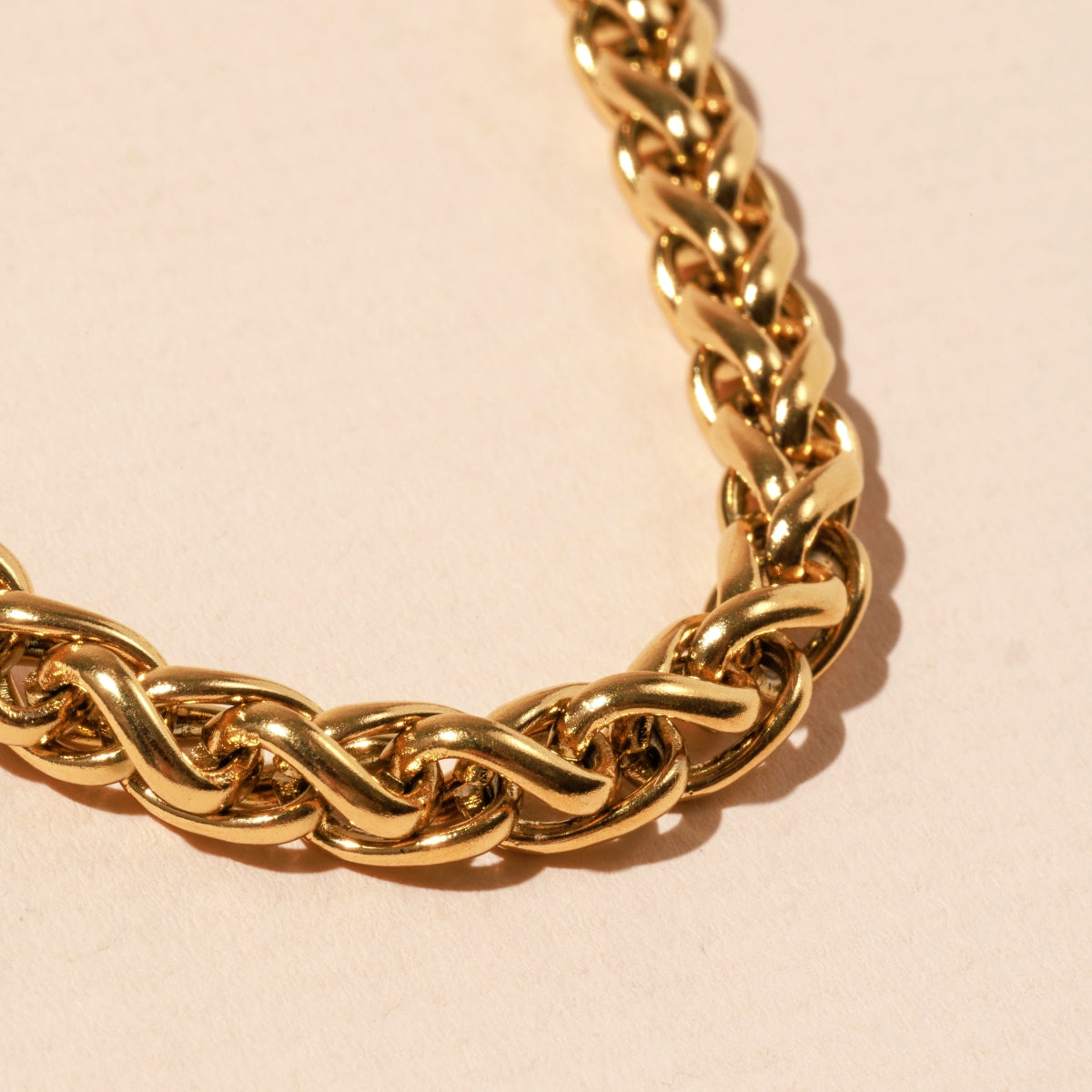 Chunky Linked 18K Gold Plated Stainless Steel Necklace