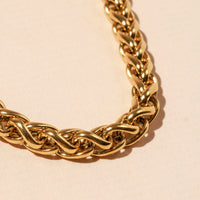 Chunky Linked 18K Gold Plated Stainless Steel Necklace