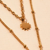 18K Gold Plated Stainless Steel Layered Necklace
