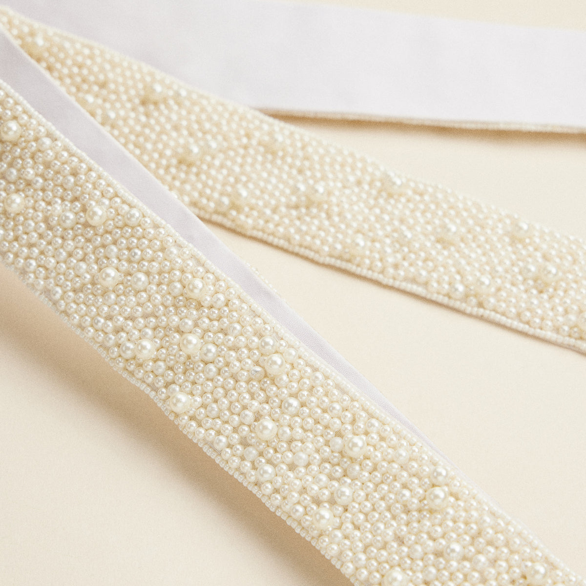 Pearl Beaded Bag Strap – Elegant Purse & Tote Shoulder Strap with Gold Accents