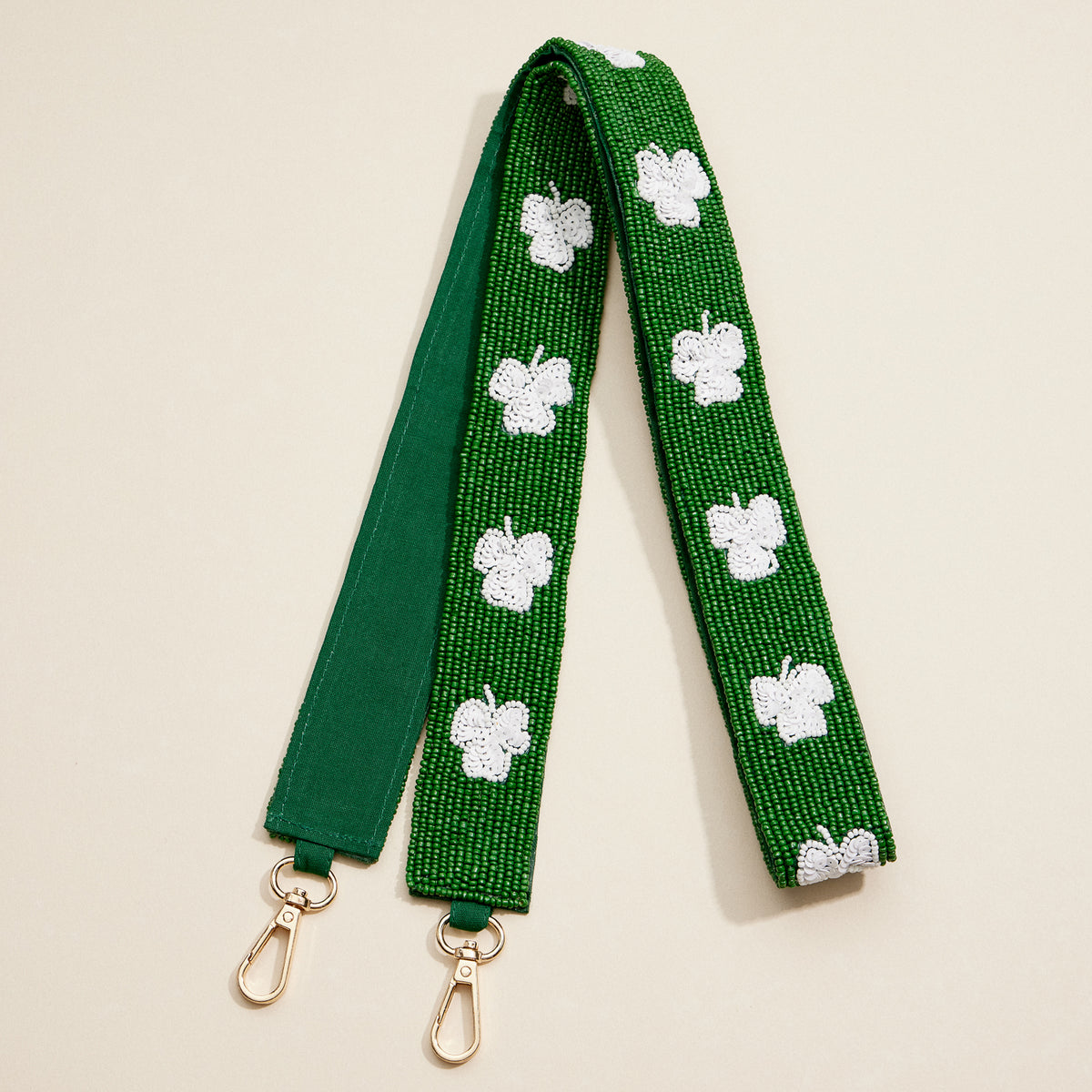 Lucky Shamrock Beaded Bag Strap – St. Patrick’s Day Inspired Accessory