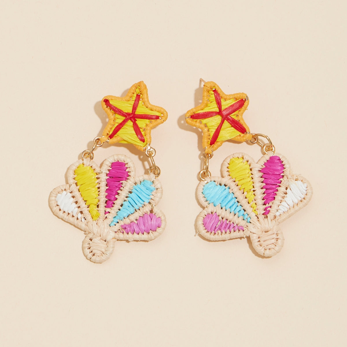 Sea Life Seed Beaded Dangling Earrings