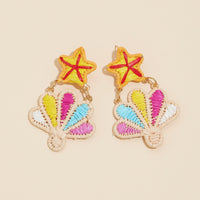 Sea Life Seed Beaded Dangling Earrings