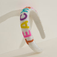 Teacher Beaded Headband | Handmade Colorful Seed Bead Hair Accessory | Back to School Gift