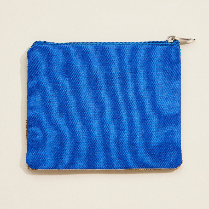 Beaded "Salty as a Beach" Coin Pouch– Fun Coastal Zip Pouch, Ocean-Inspired