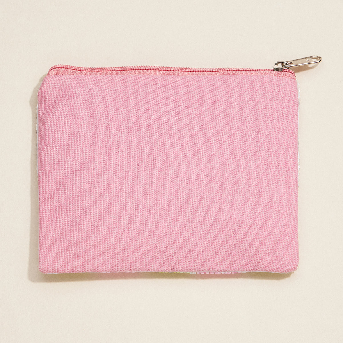 Beaded Golf Themed Zip Pouch – Argyle Pattern Clutch