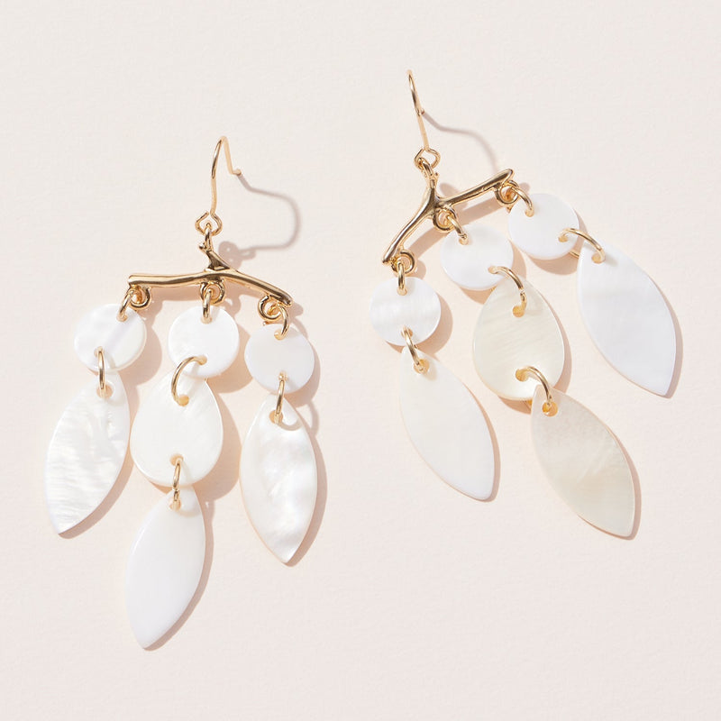 Dangling Mobile Art Shell Earrings