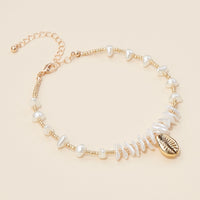 Shell Charm Seed Beaded Bracelet