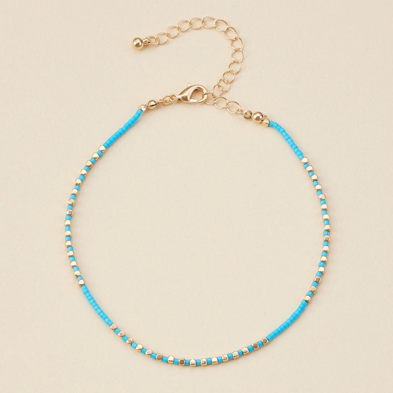 Seed Beaded Basic Anklet