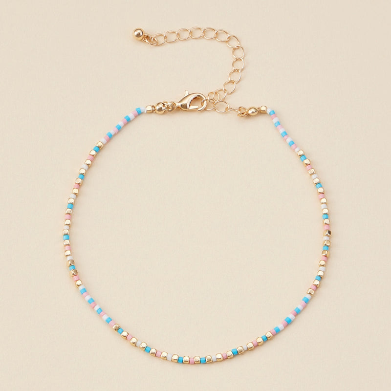 Seed Beaded Basic Anklet