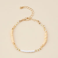 Rubber & Glass Beaded Basic Anklet
