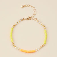 Rubber & Glass Beaded Basic Anklet