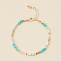 Pearl & Glass Beaded Basic Anklet