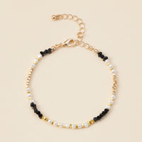 Pearl & Glass Beaded Basic Anklet