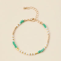 Pearl & Glass Beaded Basic Anklet